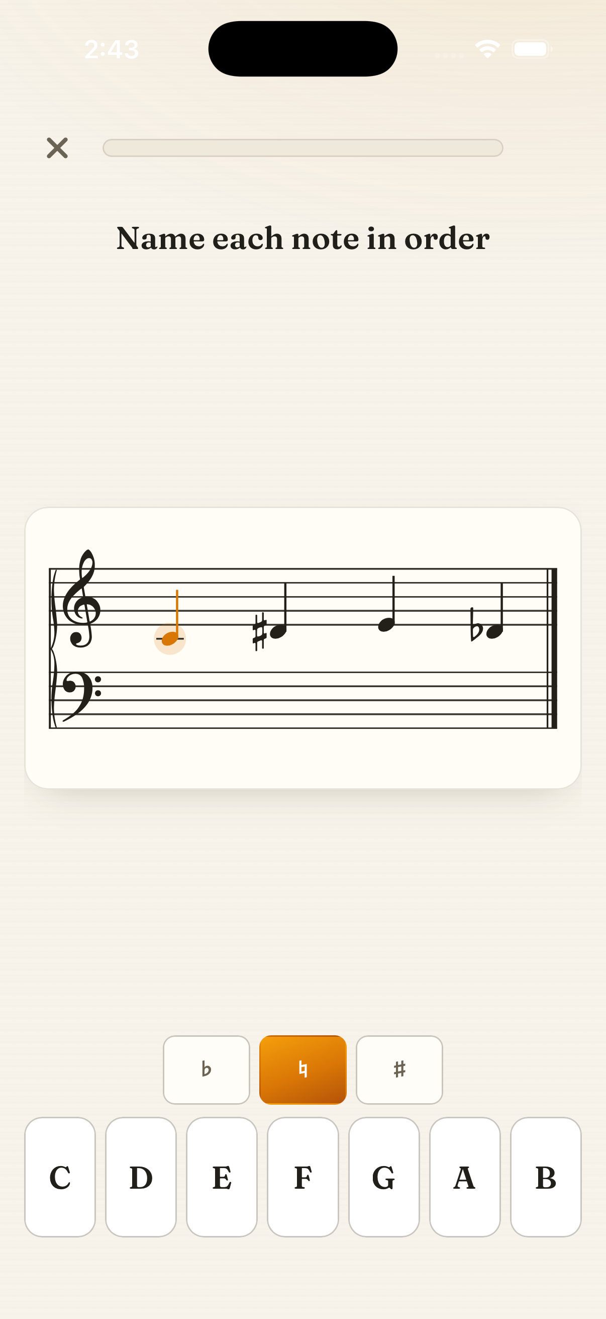 Reading a melody on the grand staff