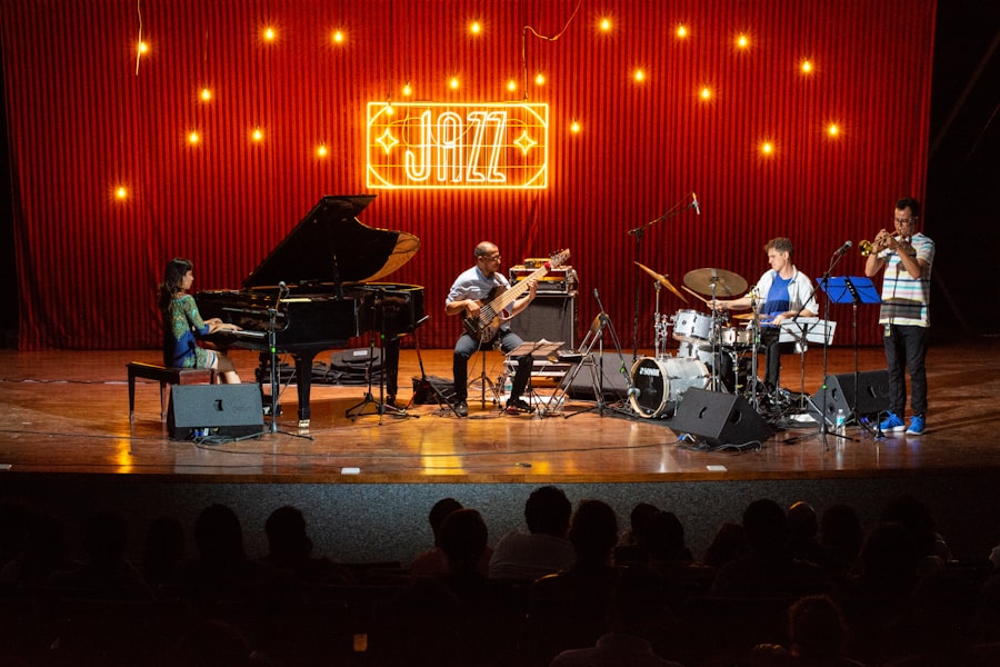 Jazz band performing on stage